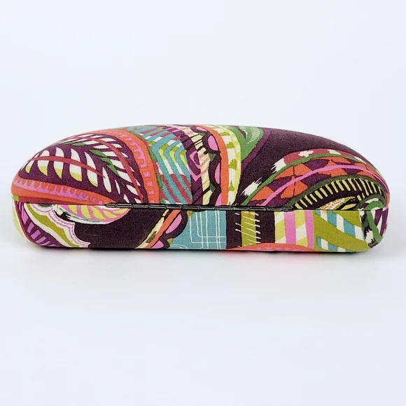 Vera Bradley Eyeglass Hard Case Padded~Floral Brown Blue Green Pink Orange~EMPTY - Picture 3 of 9